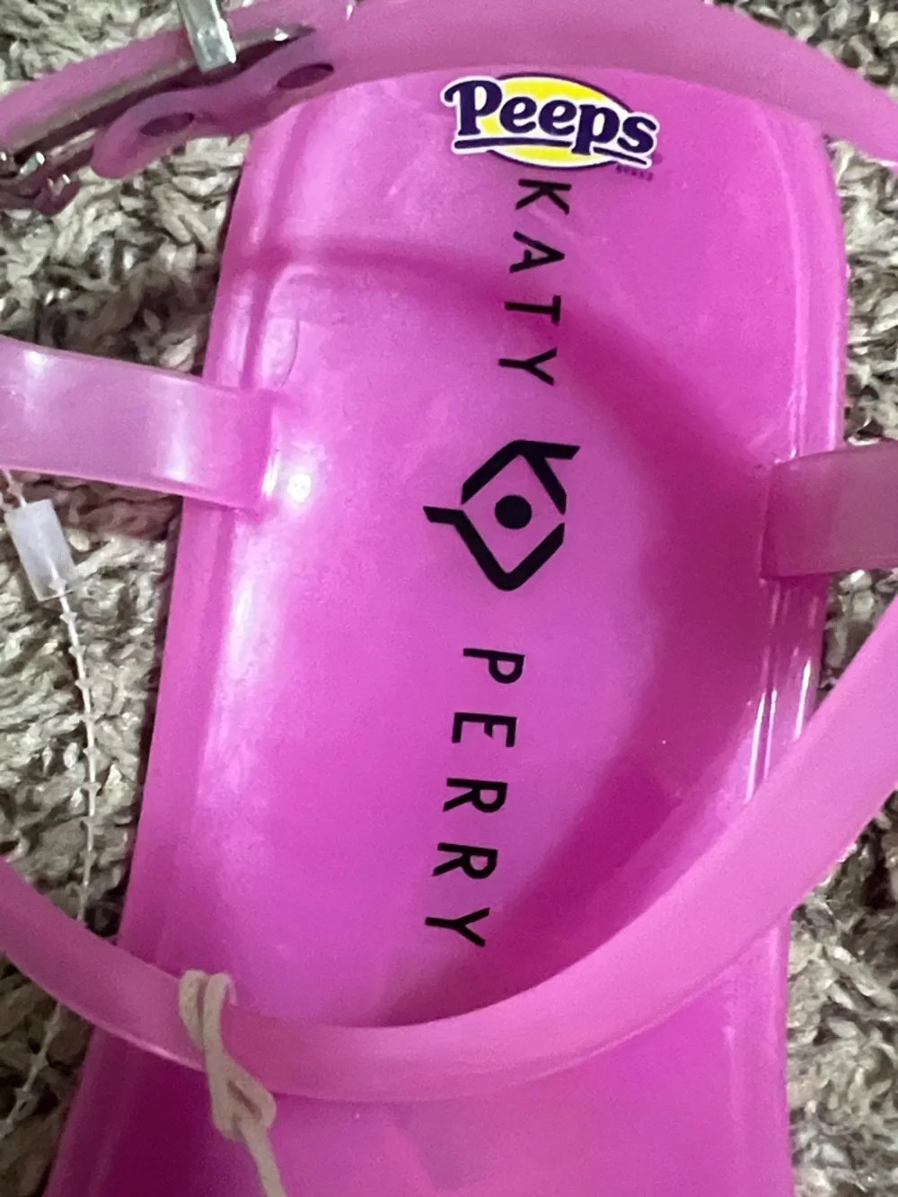 NEW KATY PERRY x PEEPS Pink Jelly Sandals with Bunny Design - Picture 8 of 12